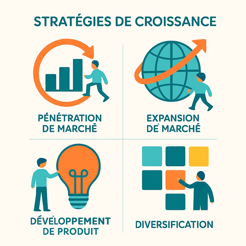 Les 4 stratégies de croissance d'une entreprise